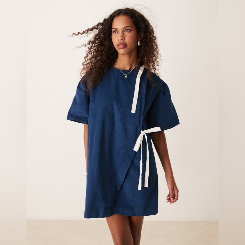 Carmen Cord Wrap Dress - Picture 2 of 4